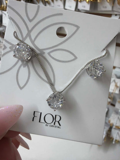 CZ Earring and necklace set 