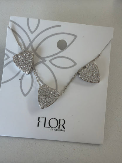 Heart Earring and necklace set