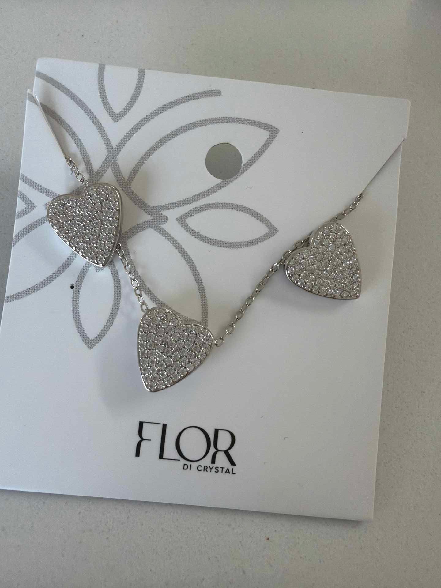Heart Earring and necklace set 
