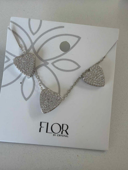 Heart Earring and necklace set 