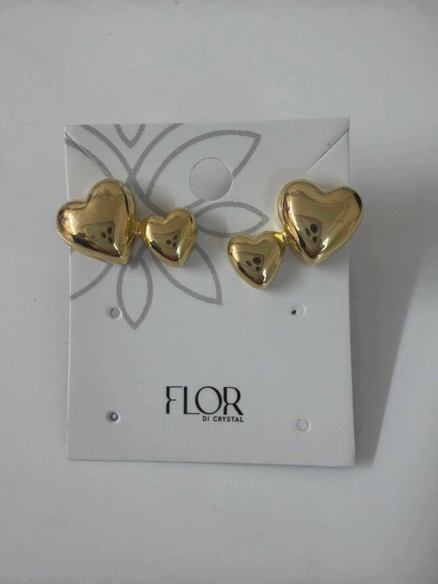 Brinco liso de 2 coracoes
