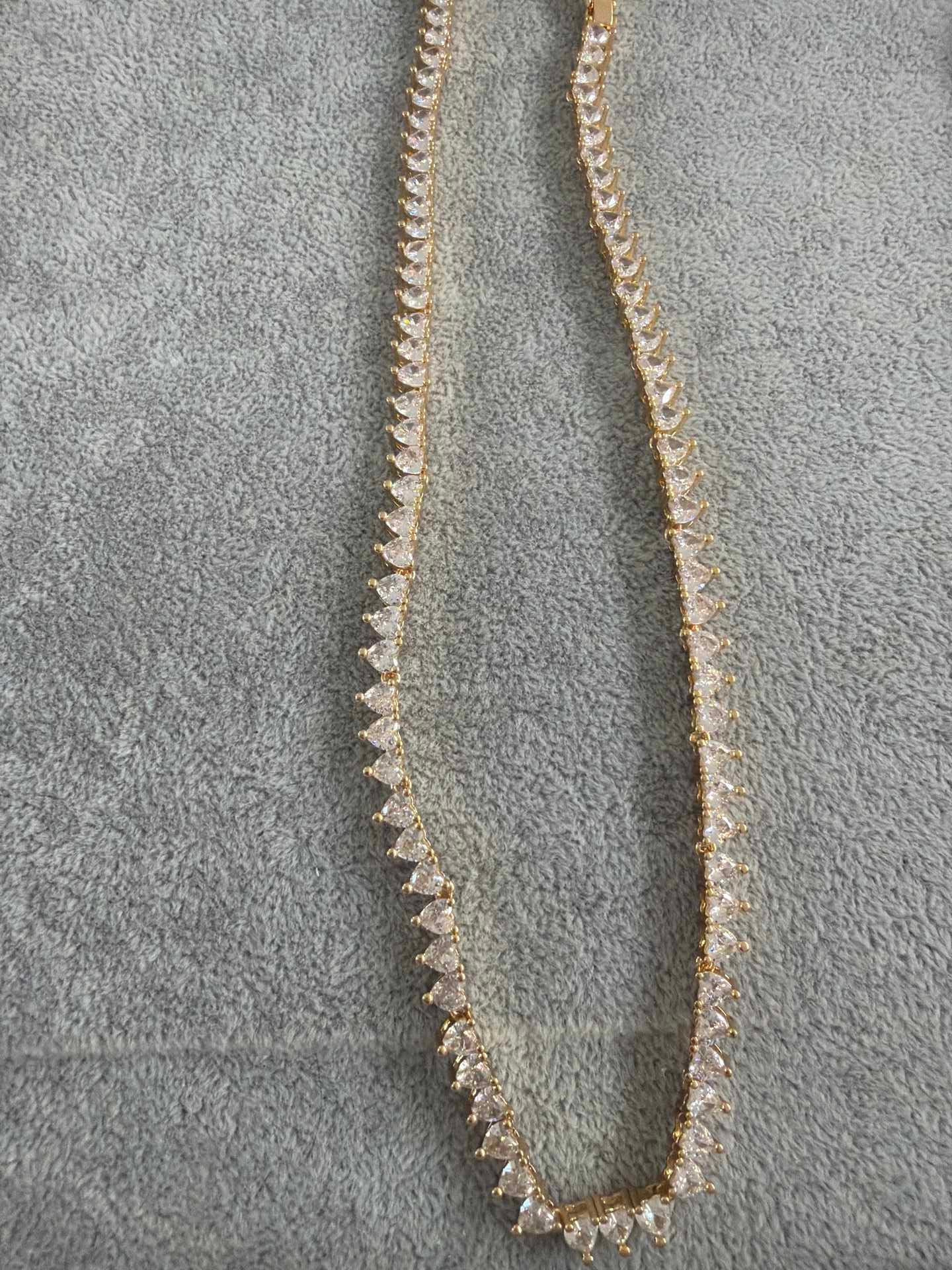 Clear Heart tennis chain in 4mm 