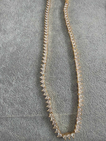 Clear Heart tennis chain in 4mm 