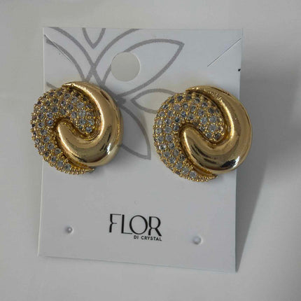 twisted  earing  cz pave