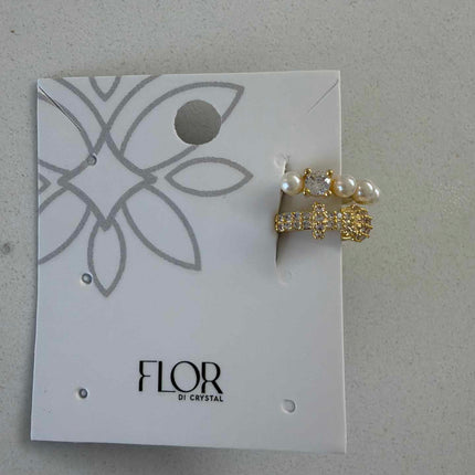 fake pircing w cz and pearls 