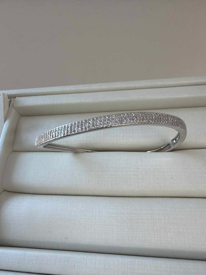 Waved Pave bracelet in cz
