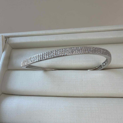 Waved Pave bracelet in cz