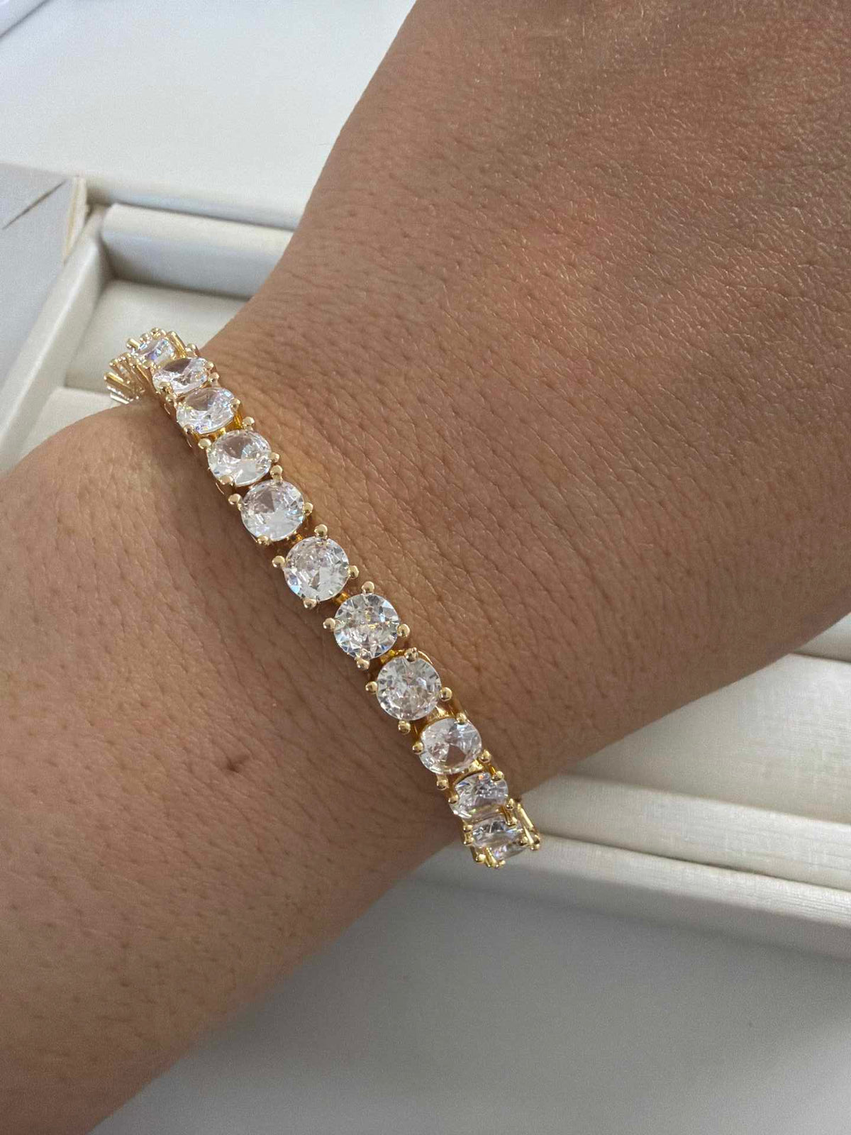 Tennis bracelet Chain square 6mm 