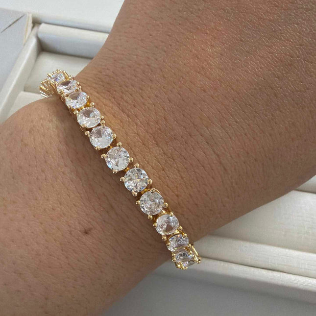 Tennis bracelet Chain square 6mm 