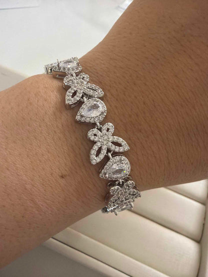 Butterfly  Bracelet with paved cz