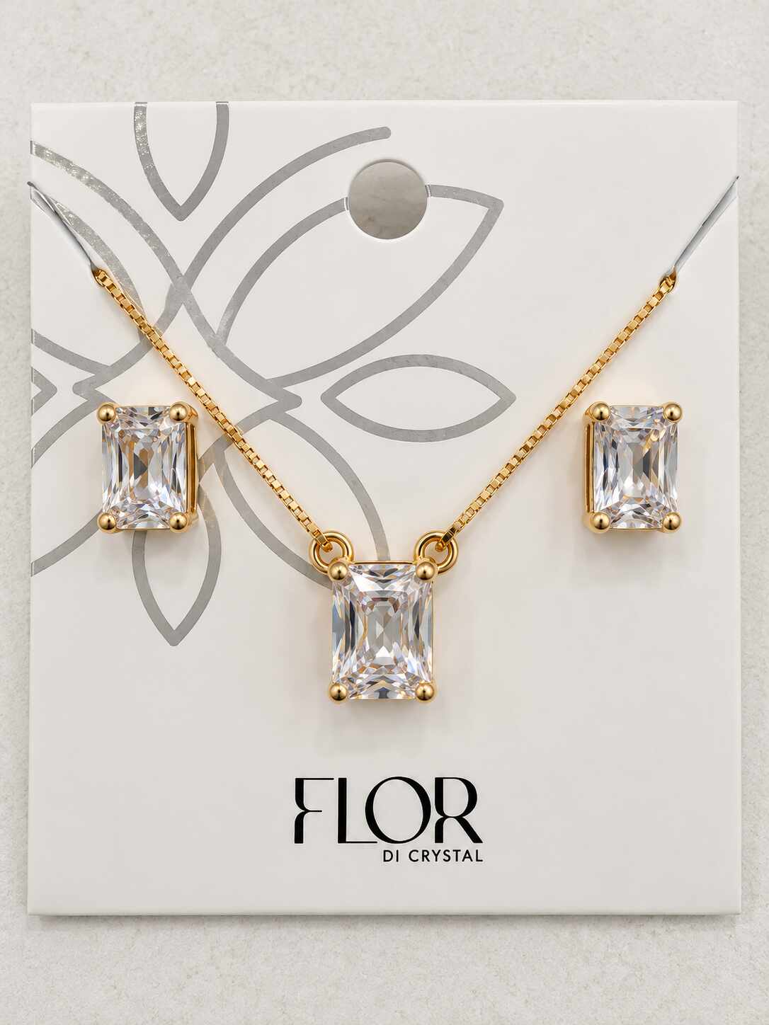 Conjunto quadrado cristal p