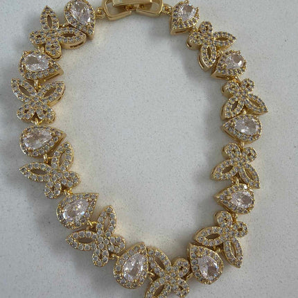 Butterfly  Bracelet with paved cz