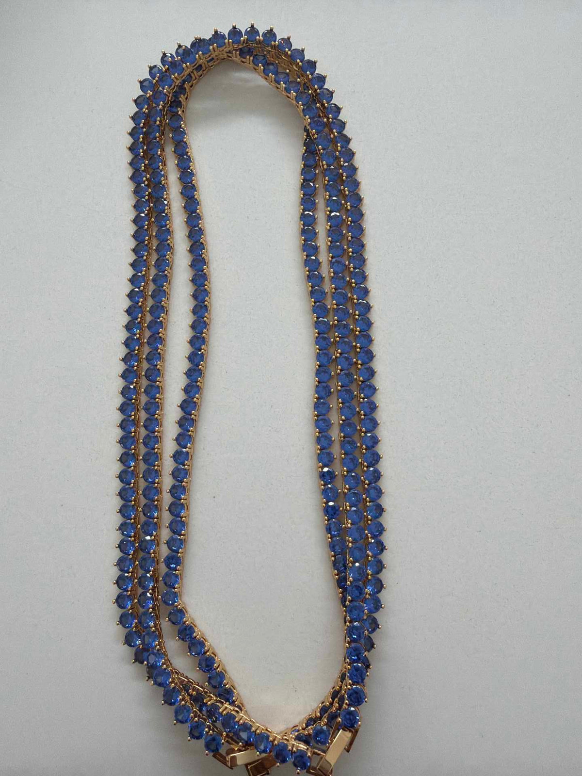 Tennis chain 4mm 40cm Tanzanite blue 