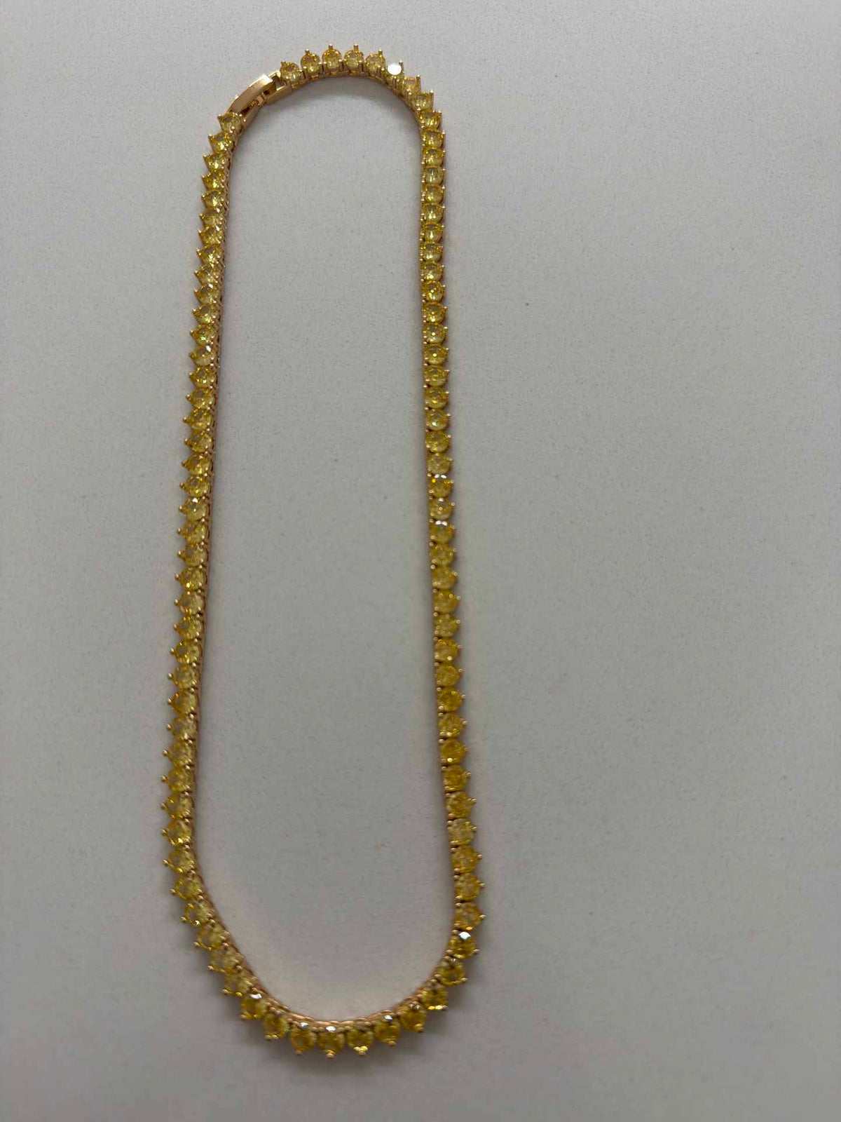 Tennis chain 4mm 40cm yellow