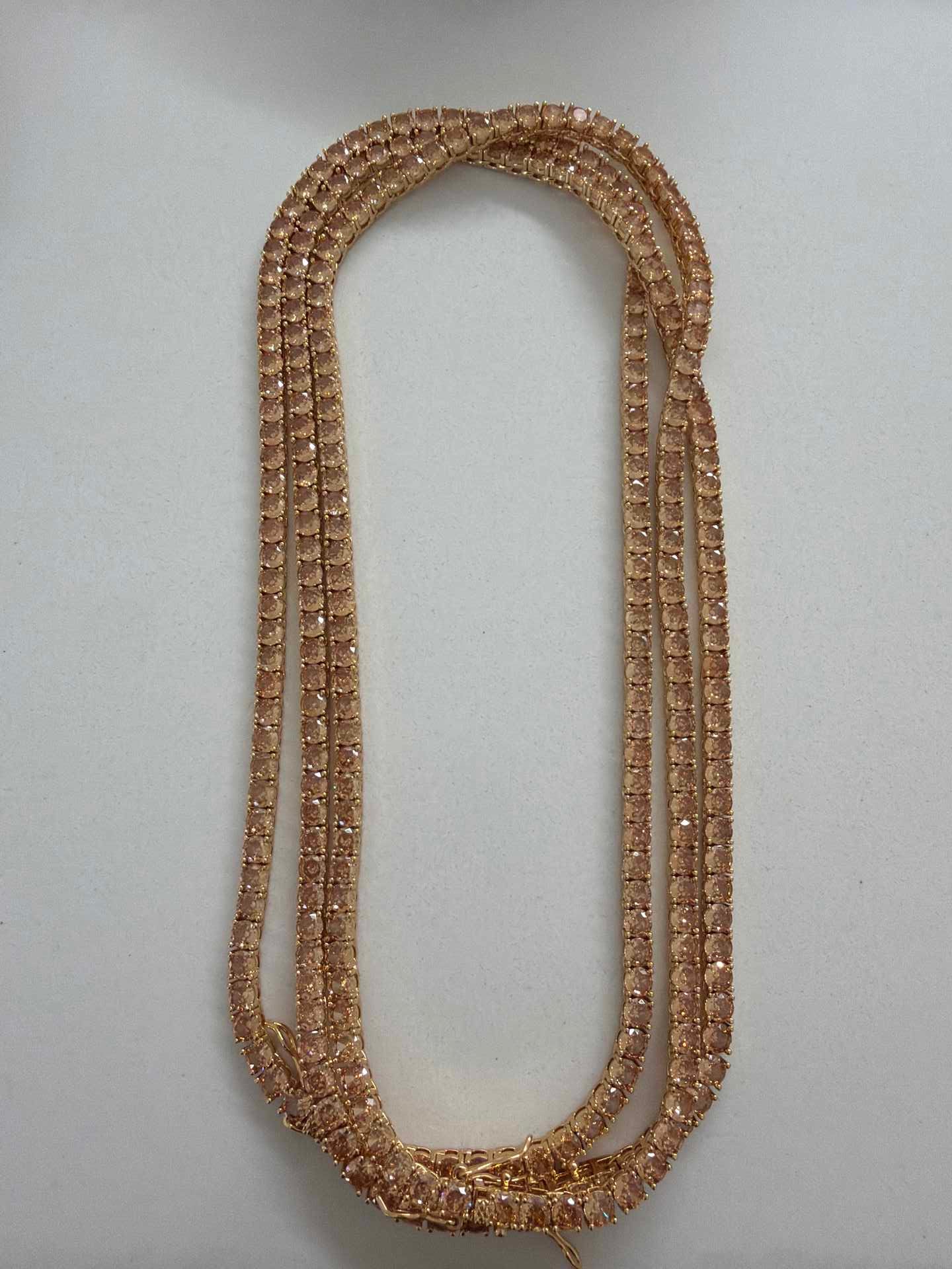 Tennis chain 4mm 40cm morganite cz