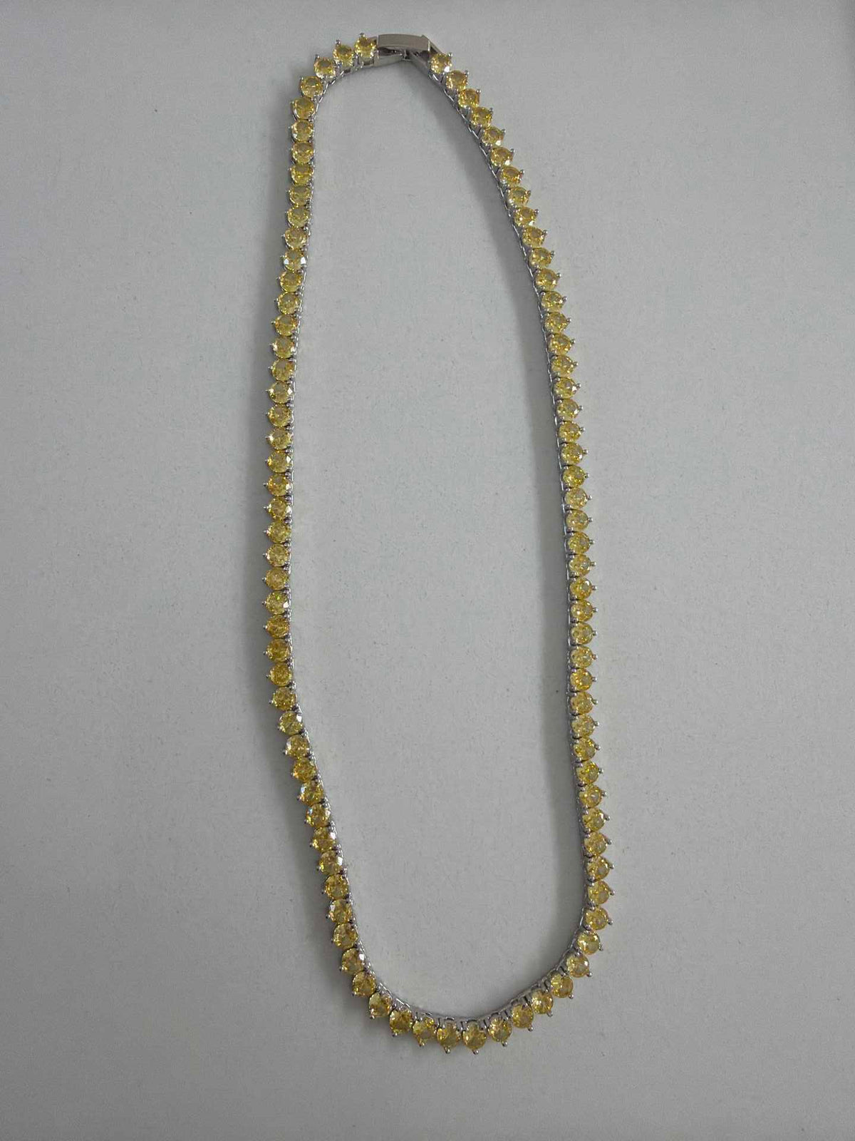 Tennis chain 4mm 40cm yellow 