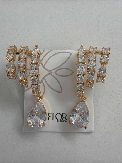 Brinco earcuff com pi gente de gota luxo