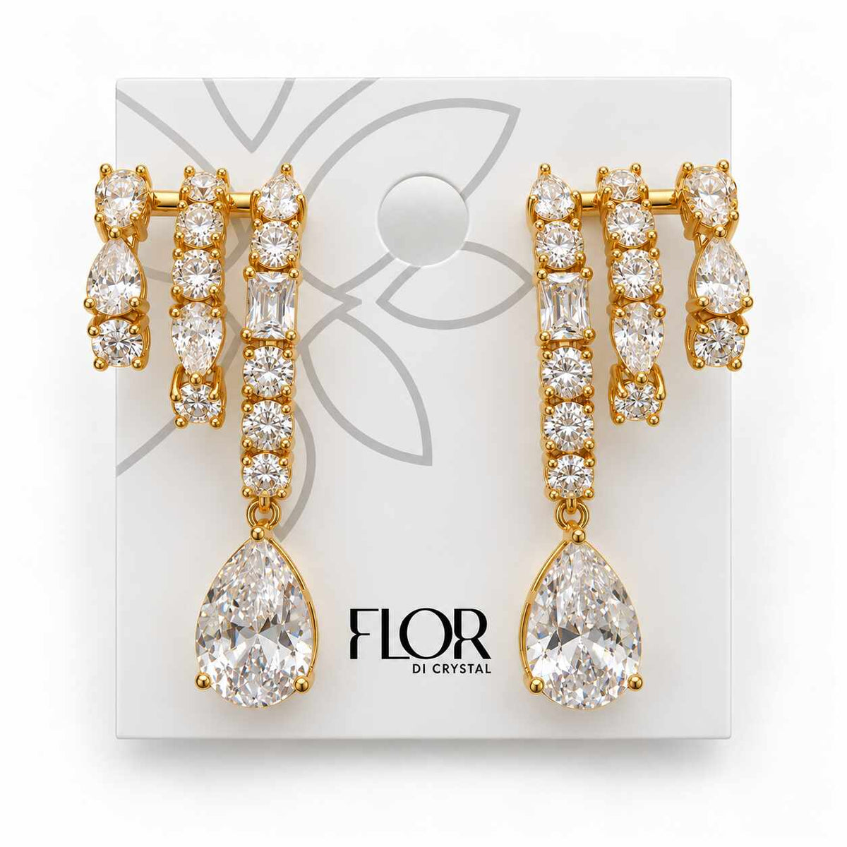 Brinco earcuff com pi gente de gota luxo