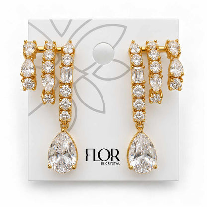 Brinco earcuff com pi gente de gota luxo