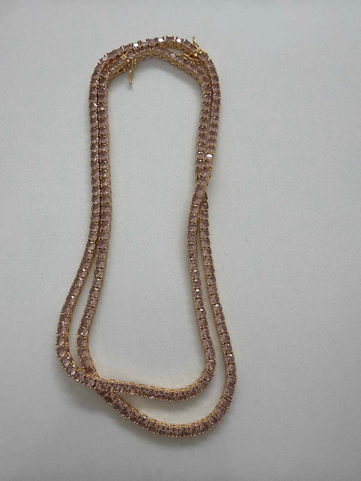 Tennis chain 4mm 40cm light mocha mousse