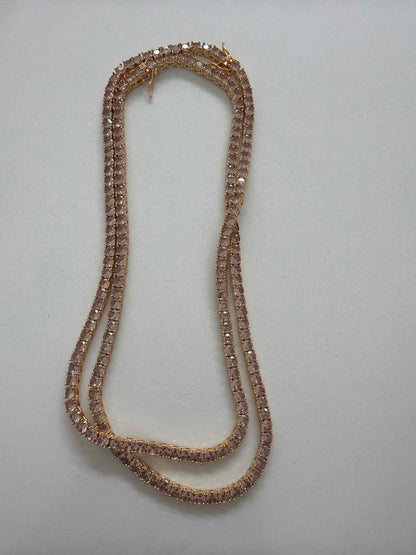 Tennis chain 4mm 40cm light mocha mousse