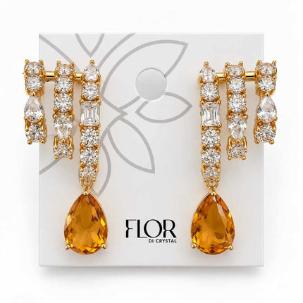 earcuff maxi pave in cristal cz yellow 18k plating