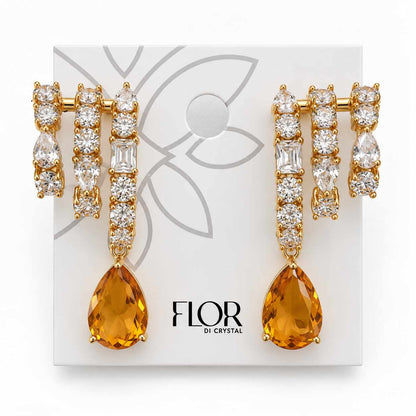 earcuff maxi pave in cristal cz yellow 18k plating