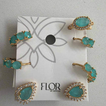 Trio fusion com pircing luxo verde esmeralda col.
