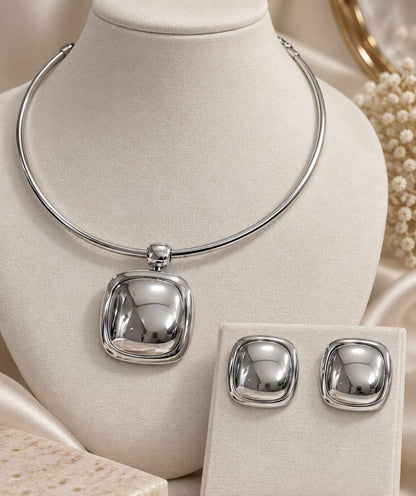 Conjunto square de aro rodio
