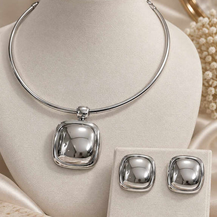 Conjunto square de aro rodio