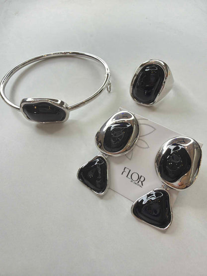 Conjunto Maxi black Ródio