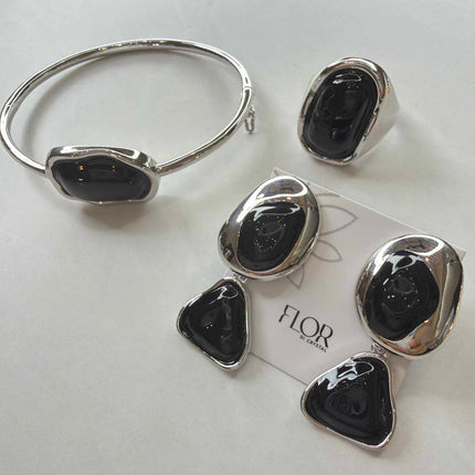 Conjunto Maxi black Ródio