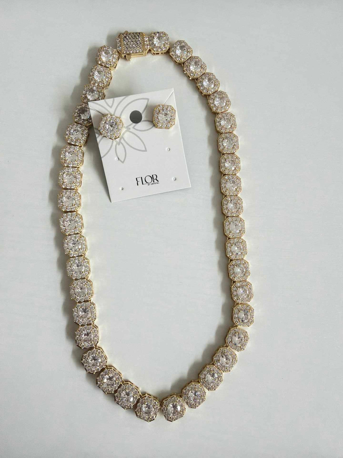 Square tennis chain 18k