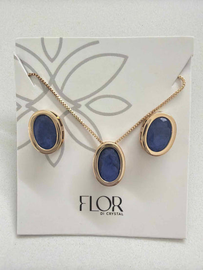Oval safire  fusion cz pave set 