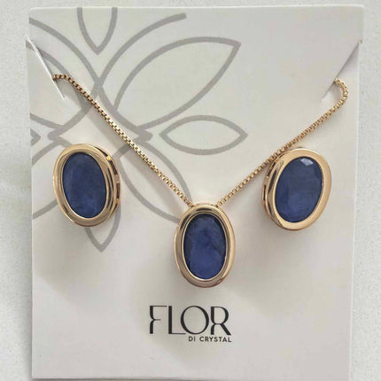 Oval safire  fusion cz pave set 