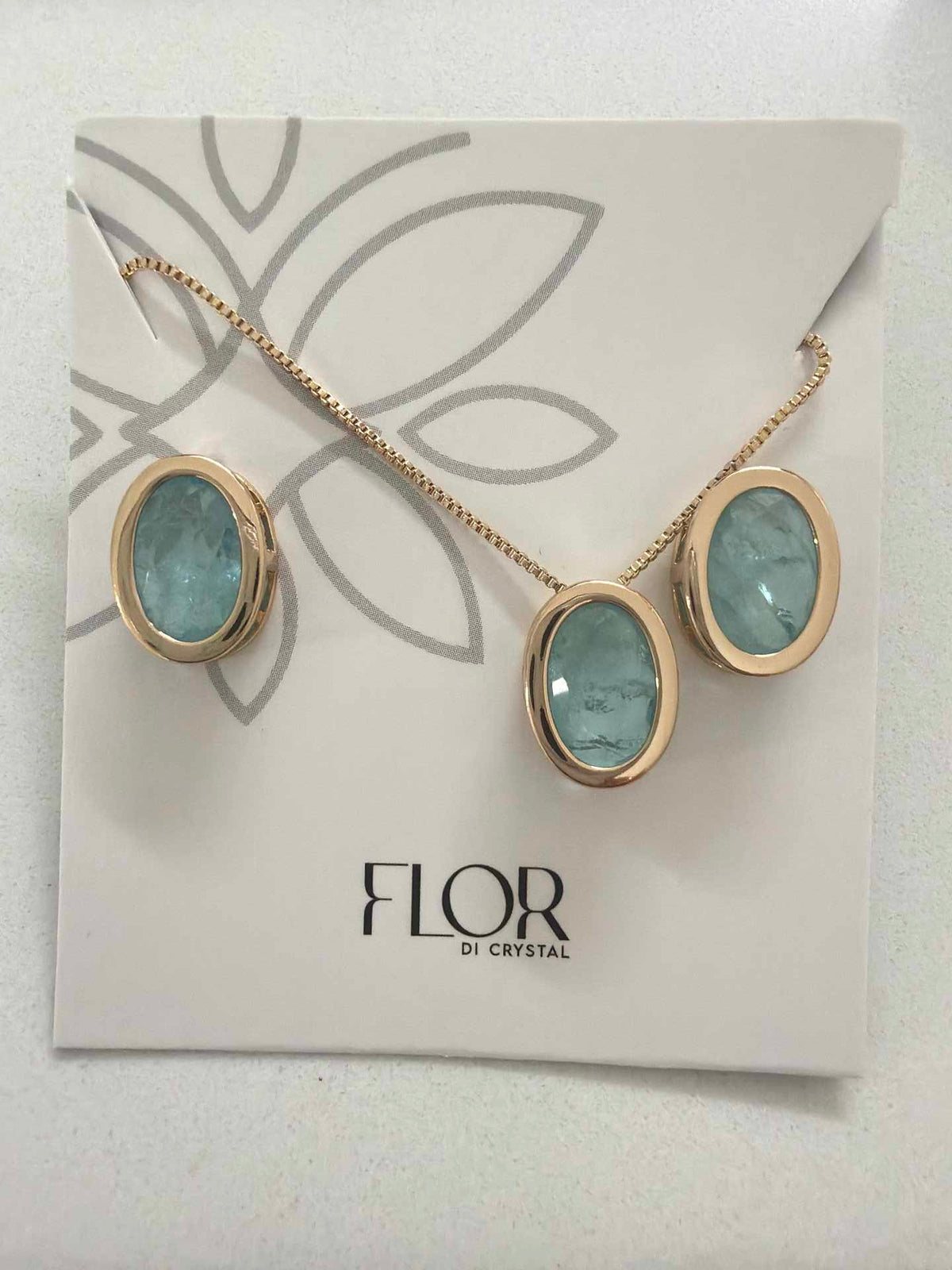 Oval paraiba blue fusion cz pave set 