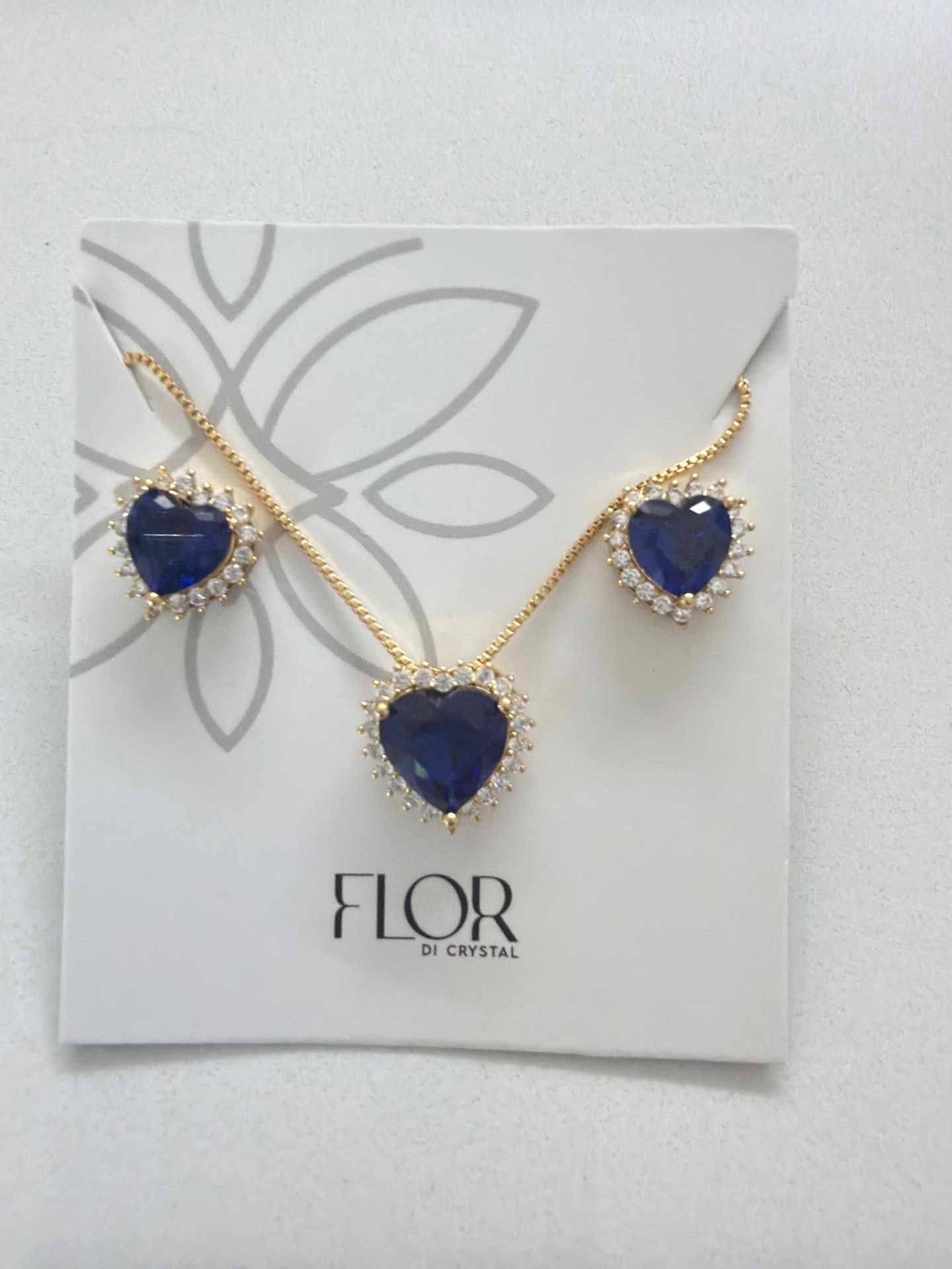 Heart Safire cz w/ halo cz pave set 