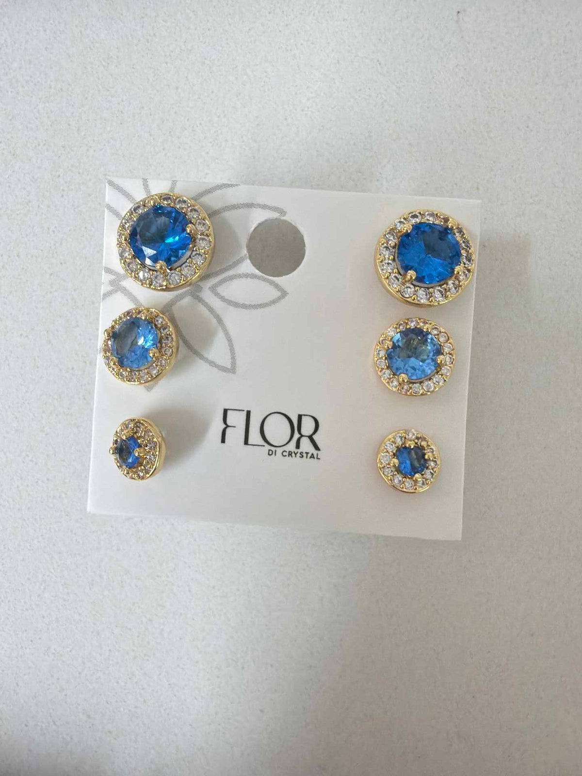 Trio Ponto de luz halo pave jeans 