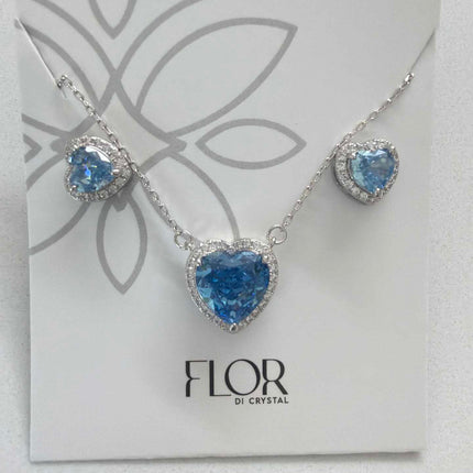 Conjunto coracao Ice cut blue jeans