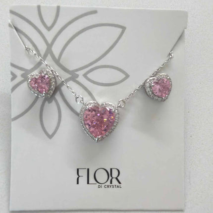 Conjunto ice cut coração rosa bebe