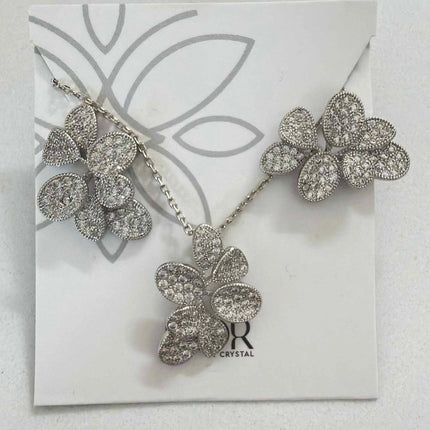 Luxury leaf set cz