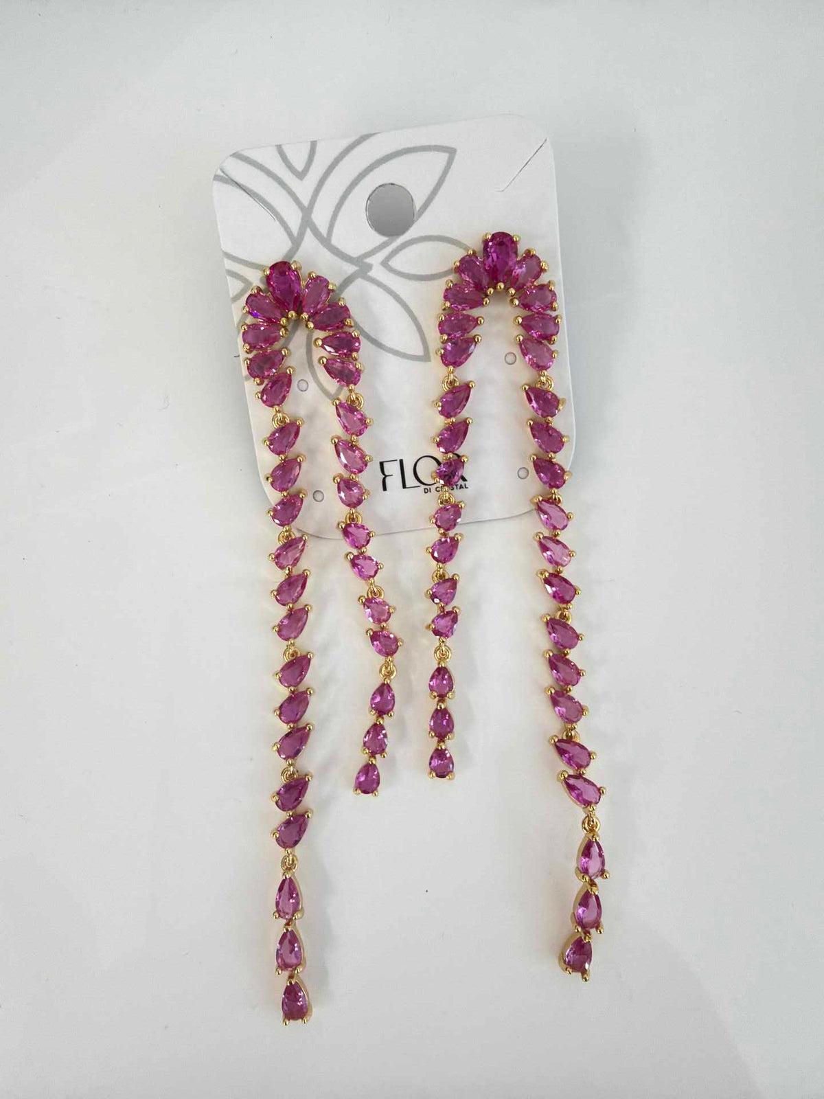 Cascade earing fushia