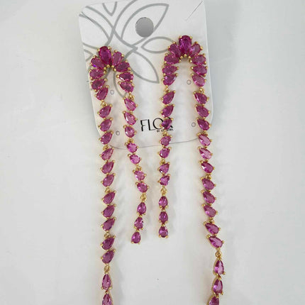 Cascade earing fushia