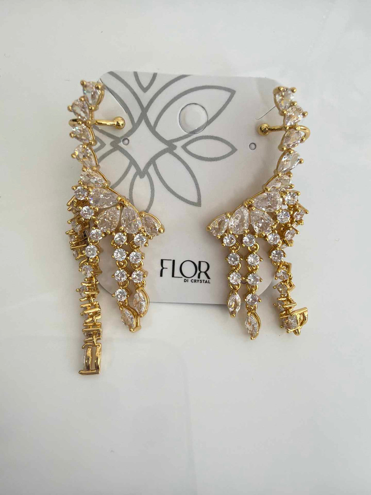Cascade earing fushia