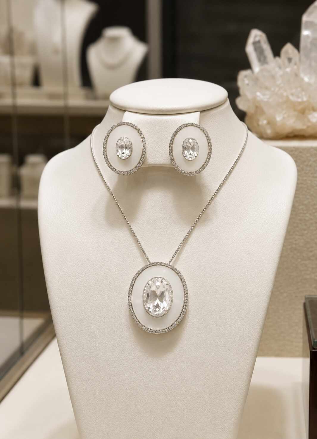 oval Cristal Rodio