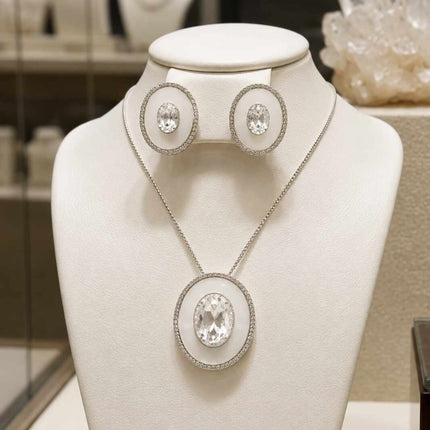 oval Cristal Rodio