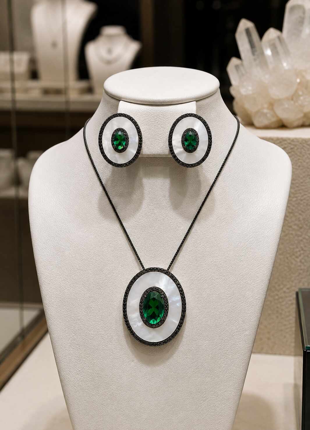 oval Verde negro