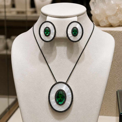 oval Verde negro
