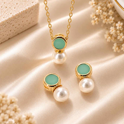 Conjunto Resinado green e Pérola