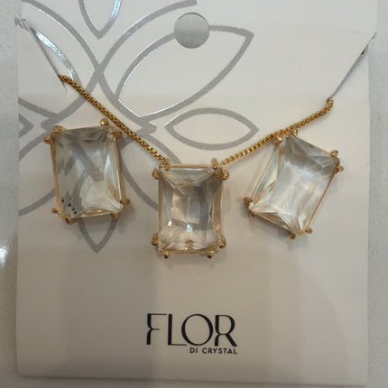 Conjunto quadrado cristal grande